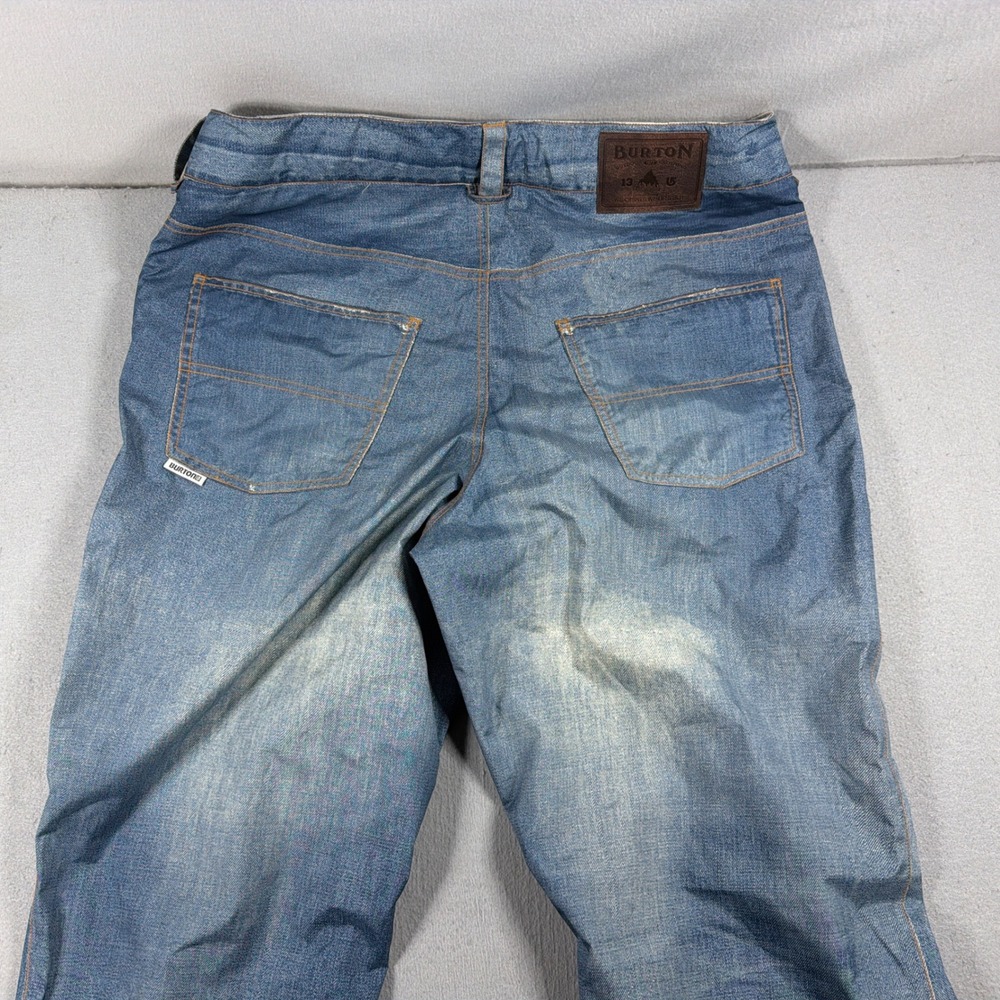 Burton Snowboard Pants Men XL Distressed Denim THE JEANS Snowboard Winter Ski - Picture 10 of 10